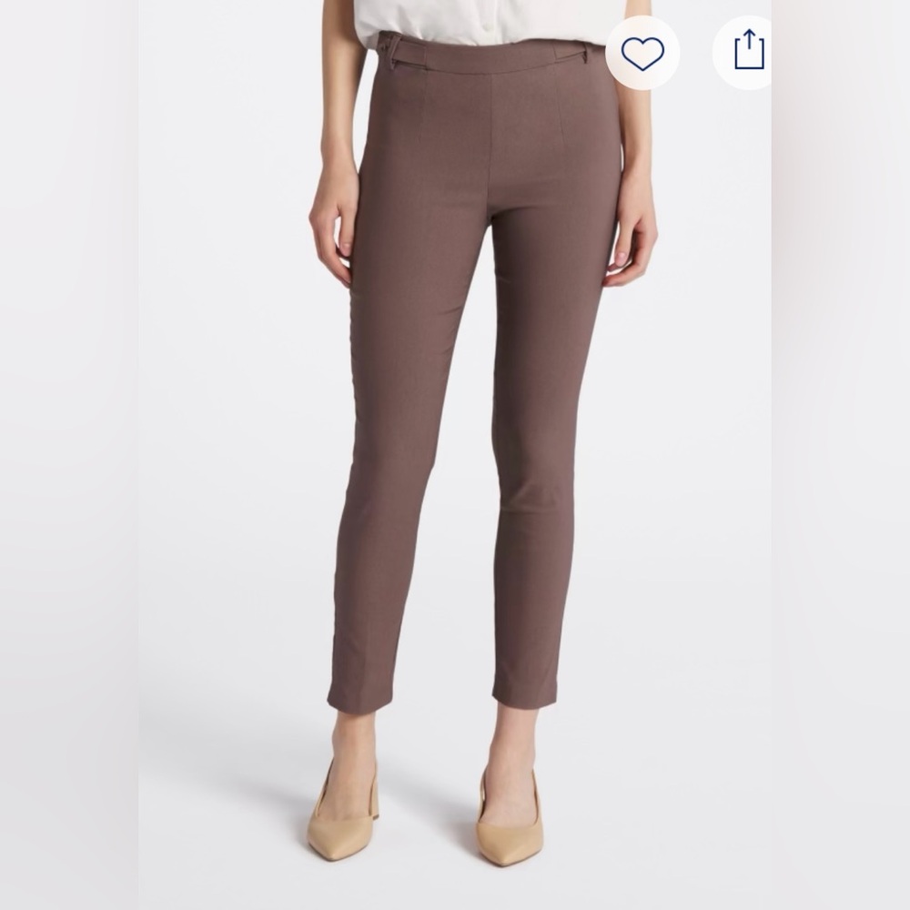 EUC!! VIOLETS & ROSES Tinsley Slim Straight Taupe Trouser - Size 12